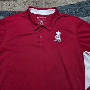 47 Brand Los Angeles Angels Red Polo Shirt Men’s XL MLB Golf Performance Top